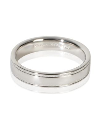 Pre-Owned Tiffany Co Platinum Double Milgrain Band - Platinum 1050$