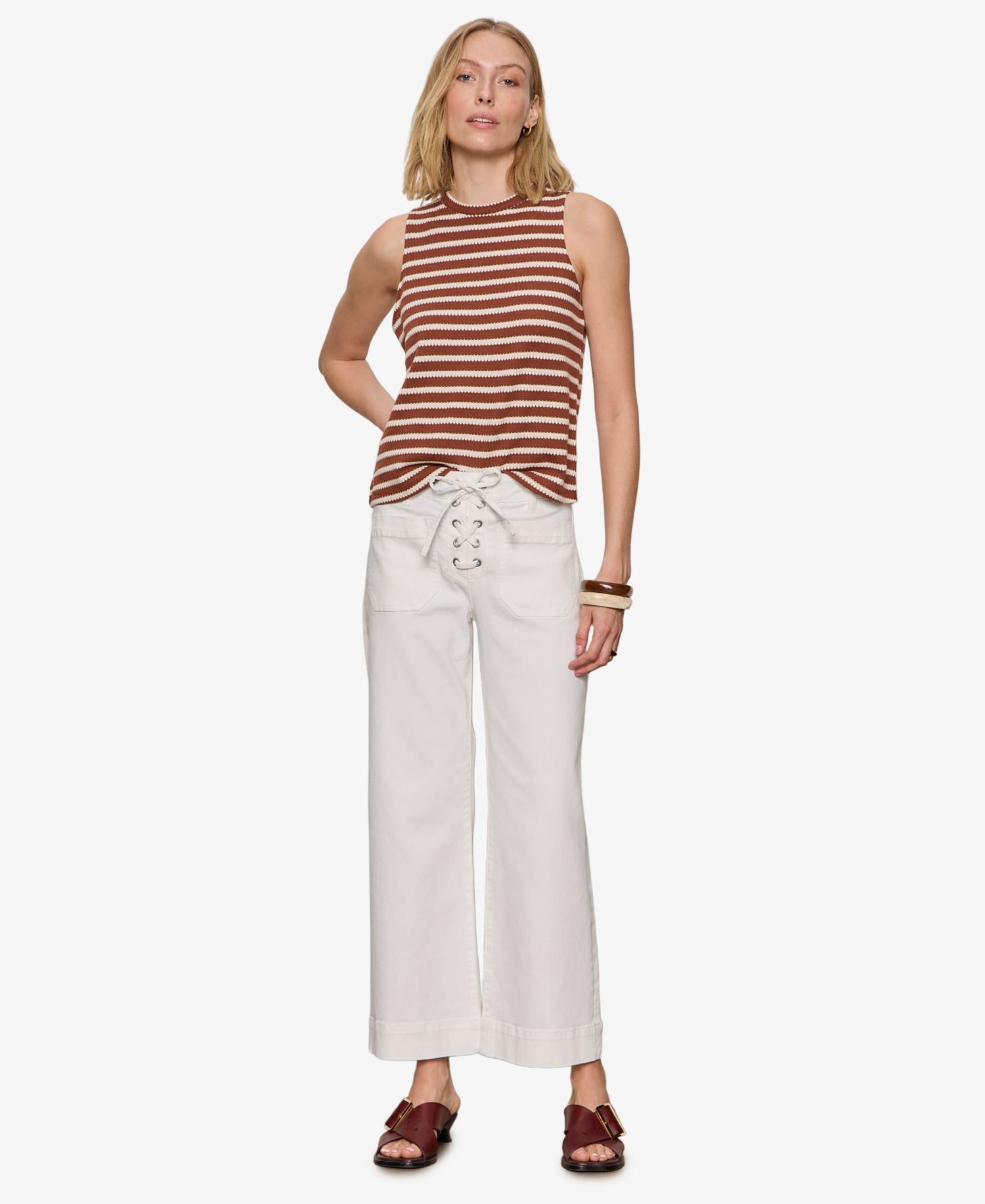 Petite Campari High-Neck Tank Top