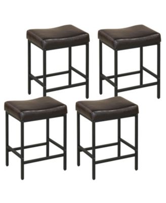 4 Pcs Bar Stools Set of 2 25 Inch Counter Height Bar Chairs for Kitchen Island
