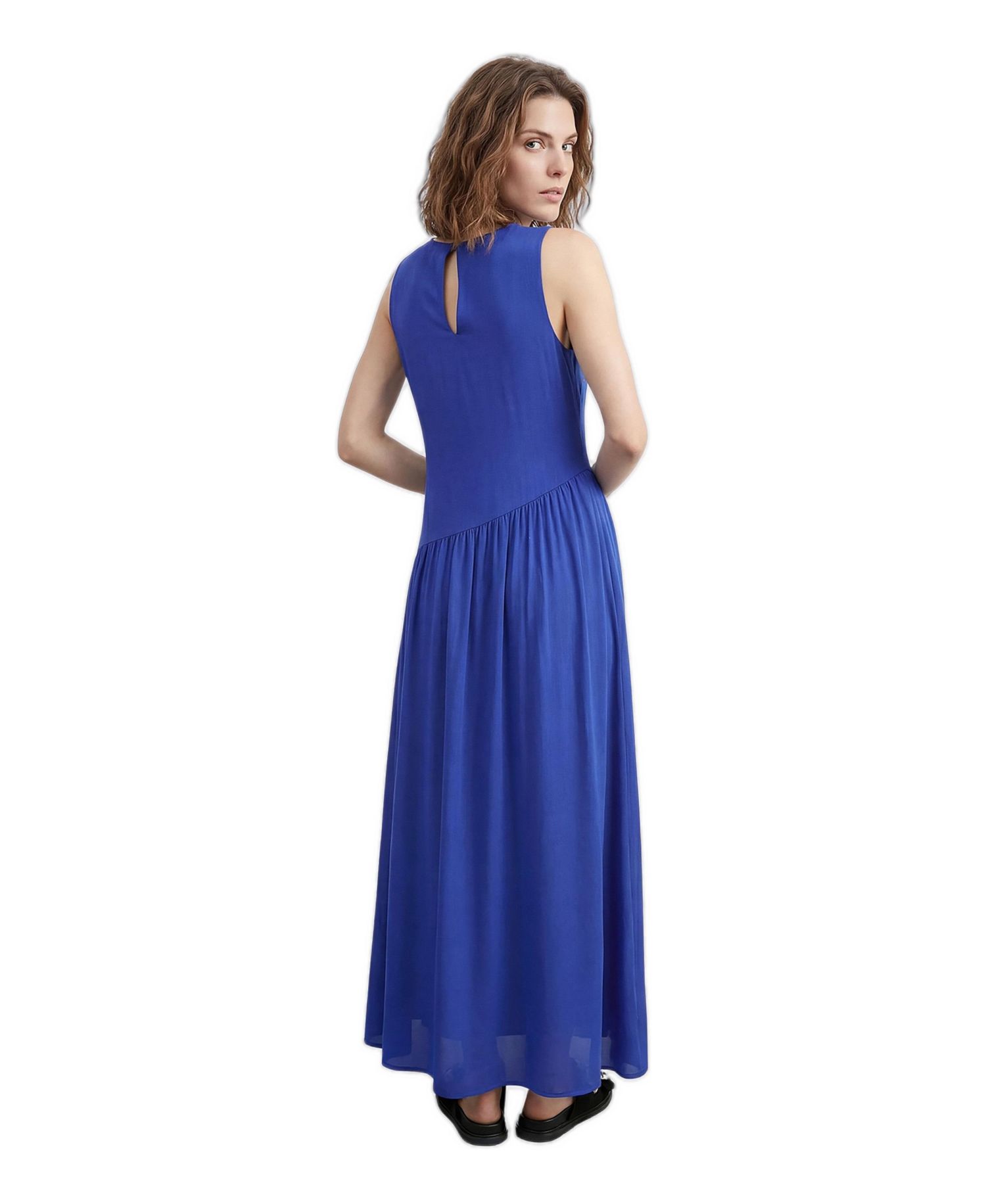 Women's Dropped Waist Chiffon Tiered Maxi Dress