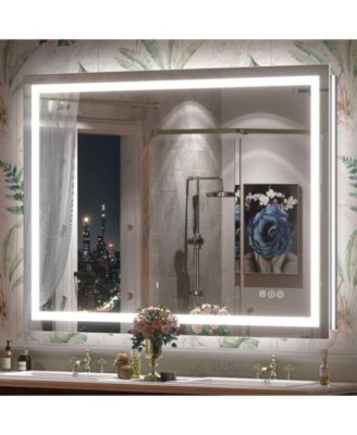 48" x 36" Super Bright Front and Back LED Lighted Anti-Fog Tempered Glass Bathroom/Vanity Mirror with ETL and 3-Year Warranty