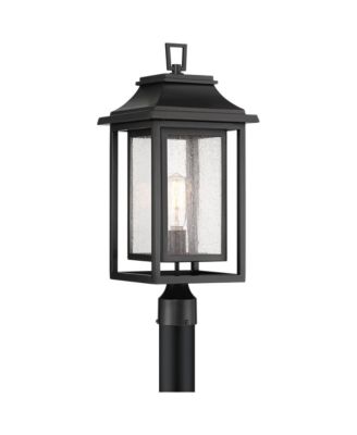 Cecile 23 High Mission Outdoor Post Mount Light Fixture Pole Porch House Box Lantern Weatherproof Clear Glass Shade