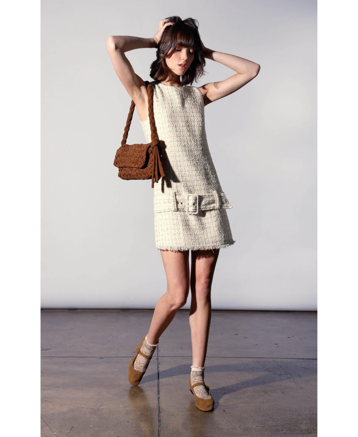 Walter Baker Women's Vanna Tweed Shift Mini Dress
