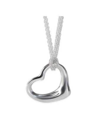 Pre-Owned Tiffany & Co Sterling Silver Elsa Peretti Open Heart Pendant - Sterling silver