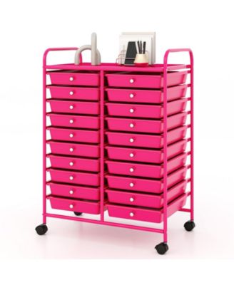 20-Drawer Utility Rolling Cart Organizer for Studio and Home Storage