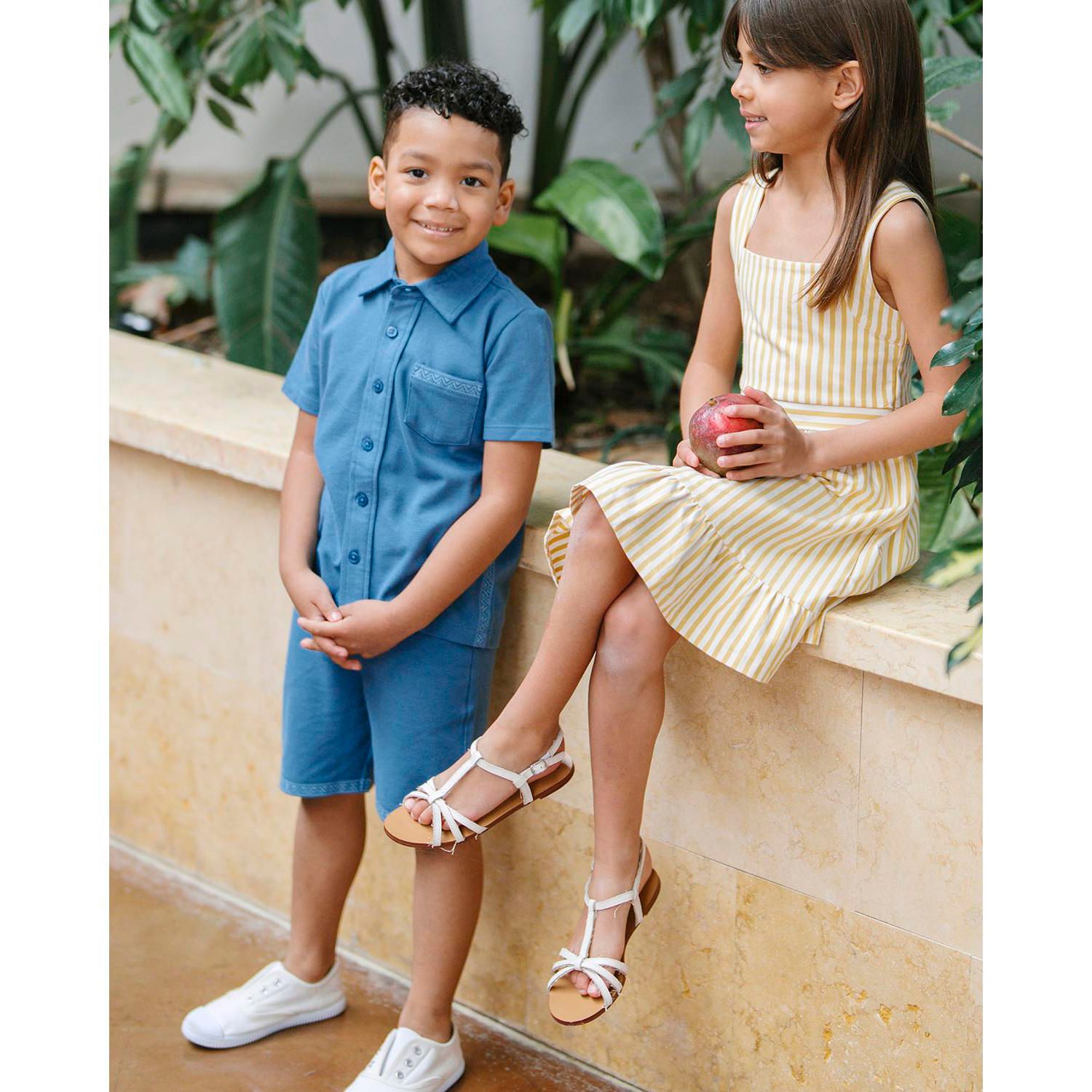 Little Boys Hope and Henry Organic French Terry Pull-On Short