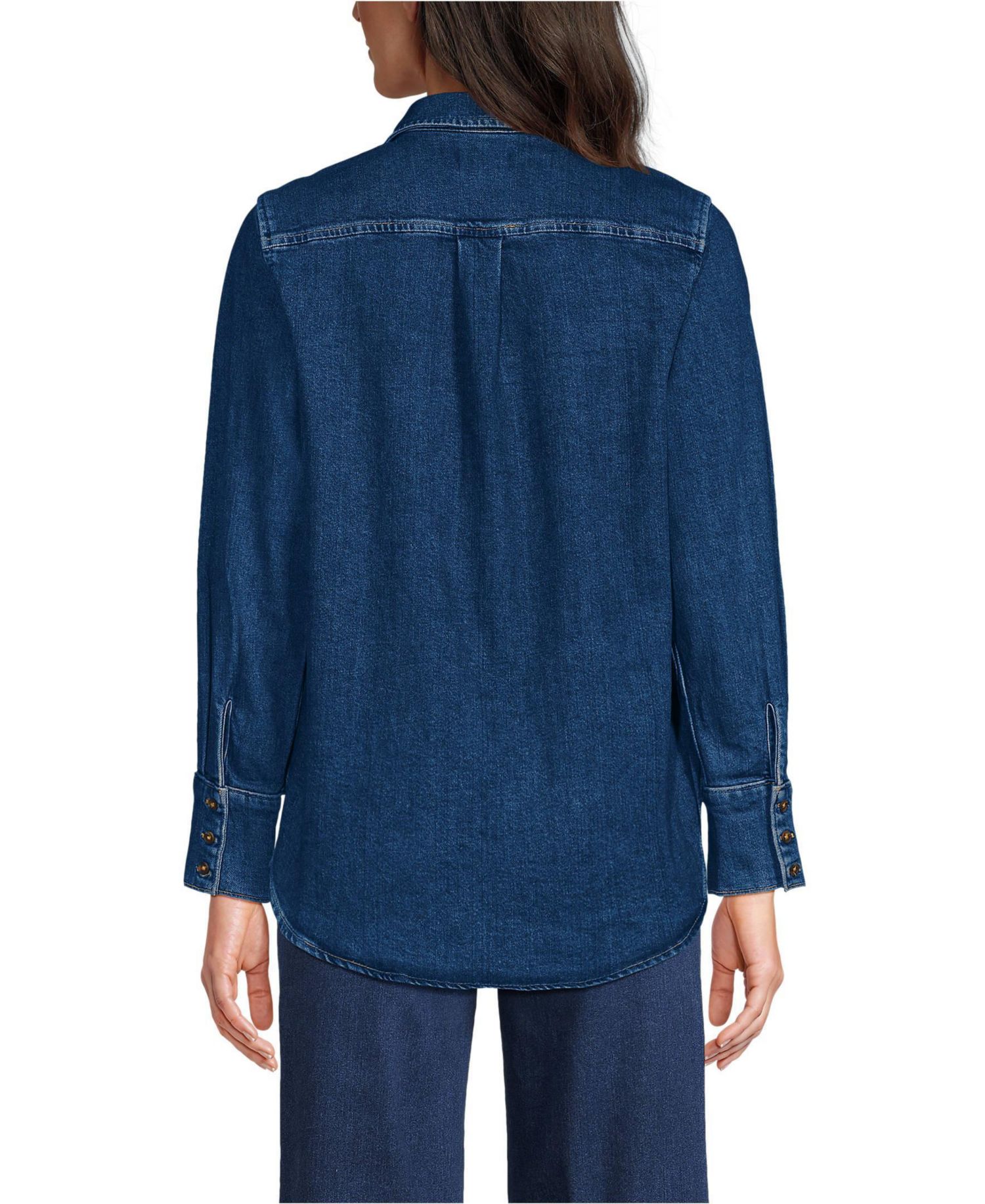 Women's Soft Denim Twill Button Front Shirt
