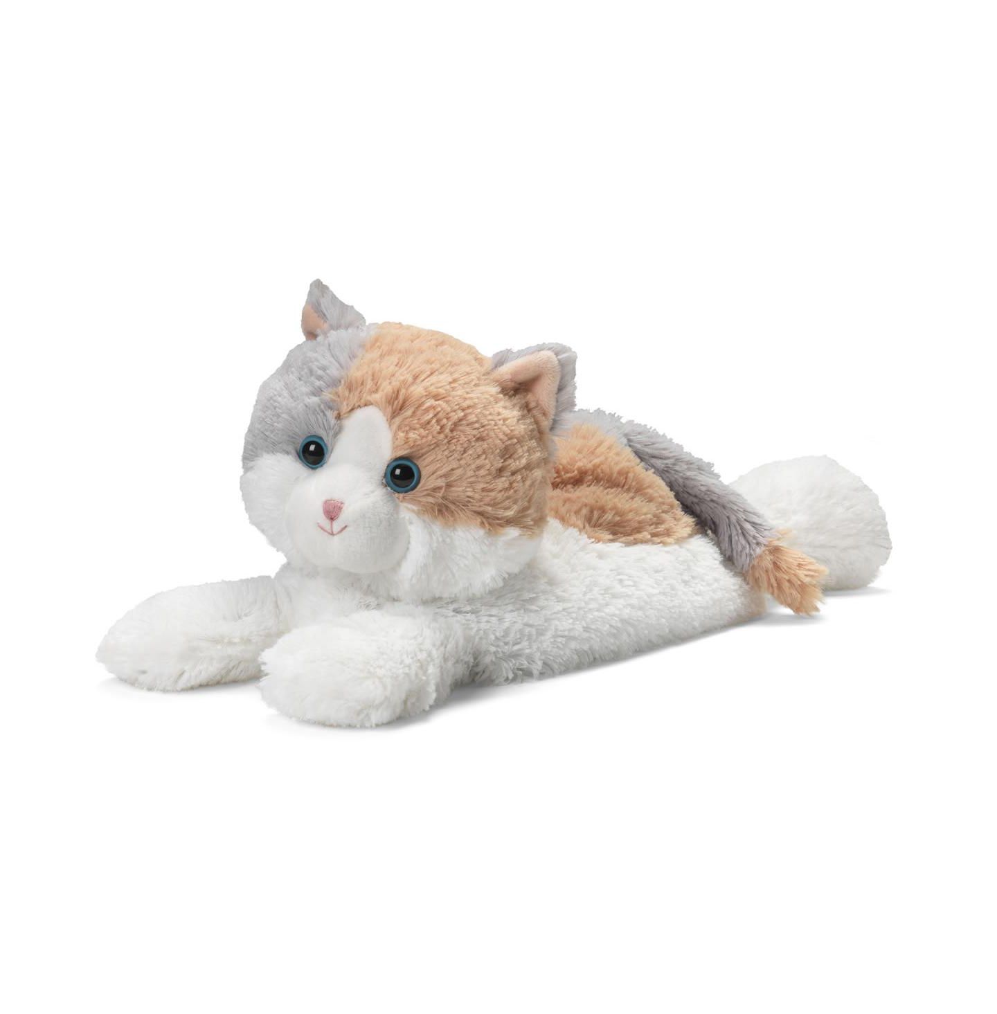 Детские мягкие игрушки Intelex Microwavable Calico Cat 13" Plush and Board Book, 2-Piece Set, цвет: Белый — фото 2