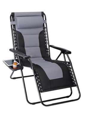 Zero Gravity Recliner Chair Folding Outdoor Lounge Chair with Cushion