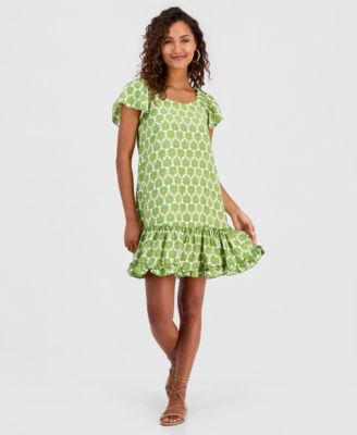 mini crochet dress pattern Kayleigh Crochet Knit Mini Dress - White