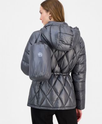 ✨未使用級✨OVY Nylon Packable Hooded Coat M Michael Kors Women's Hooded Anorak Packable Puffer Coat, Macy's