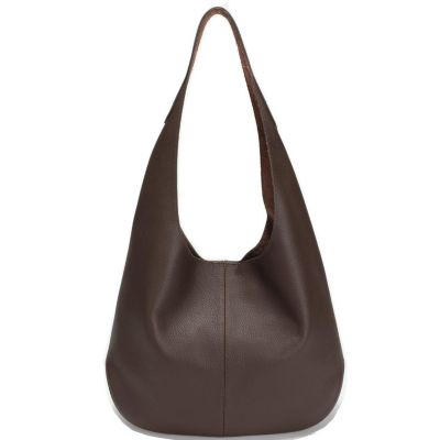 Arc Leather Crescent Hobo Bag Soft Pebbled Shoulder Bag Casual Slouchy Handbag
