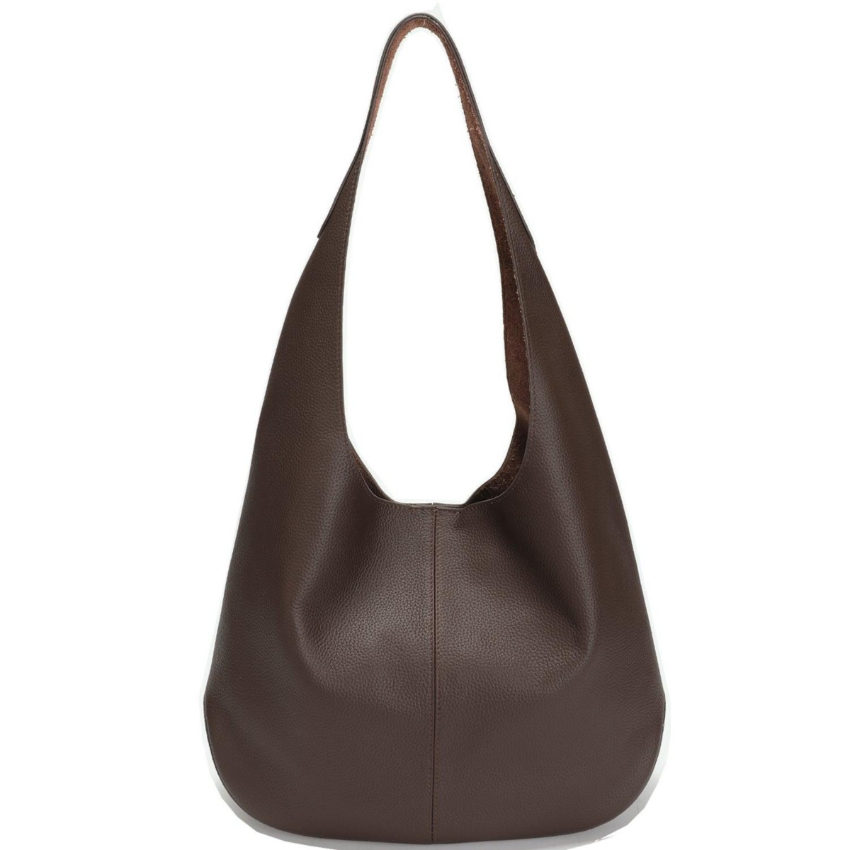 Женские сумки SUSU Arc Leather Crescent Hobo Bag Soft Pebbled Shoulder Bag Casual Slouchy Handbag — фото 1