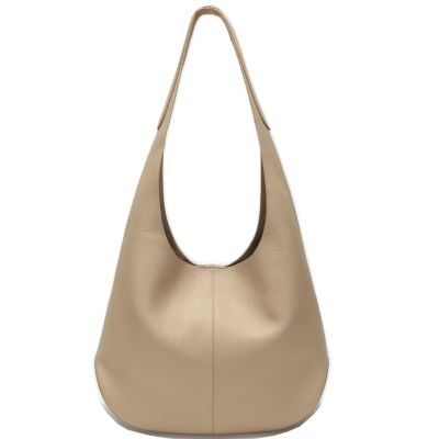 Arc Leather Crescent Hobo Bag Soft Pebbled Shoulder Bag Casual Slouchy Handbag