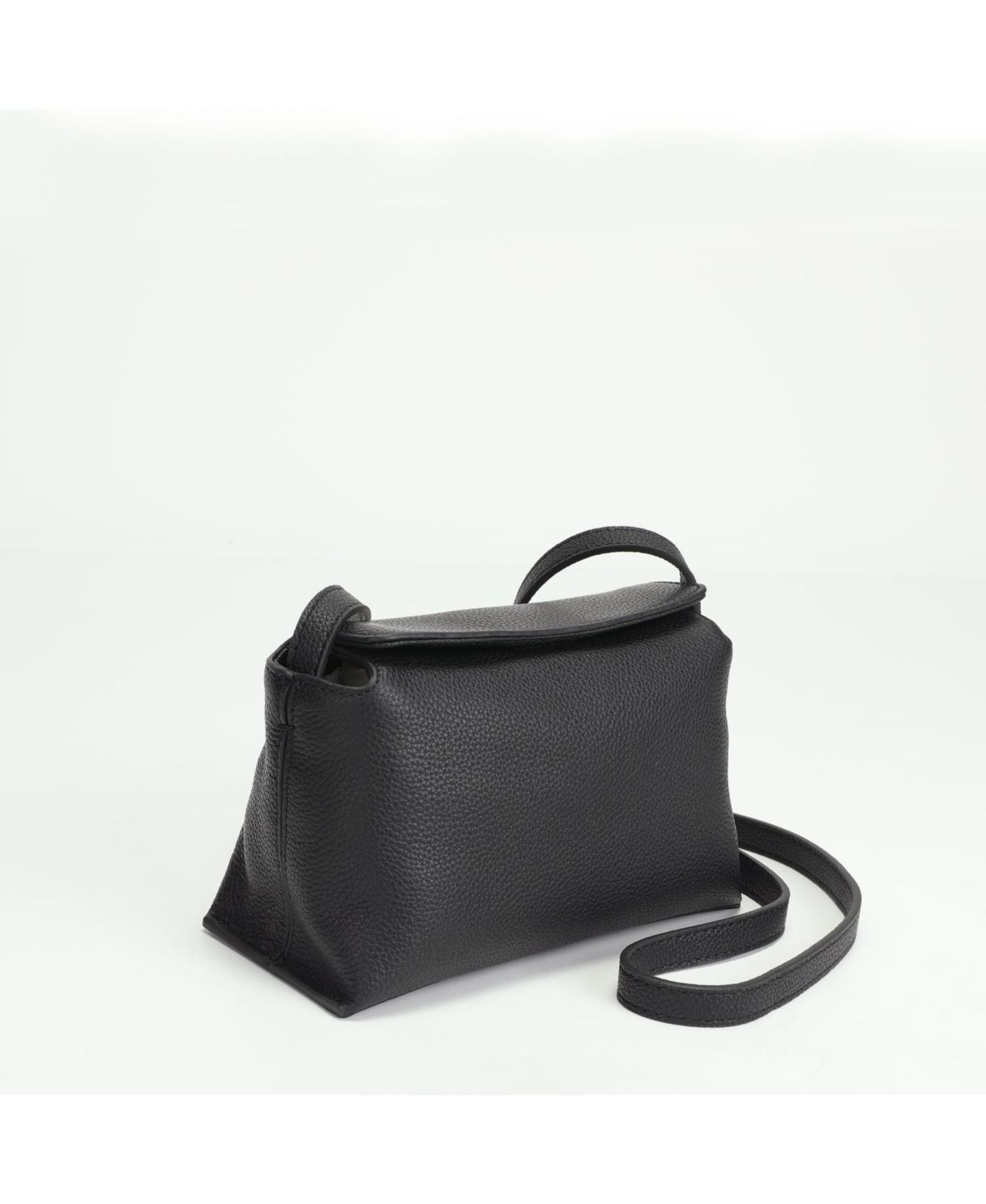 Женская сумка SUSU Ivy Small Pebbled Leather Crossbody Bag Minimalist Shoulder Bag Lightweight Everyday Purse, цвет: Чёрный — фото 5