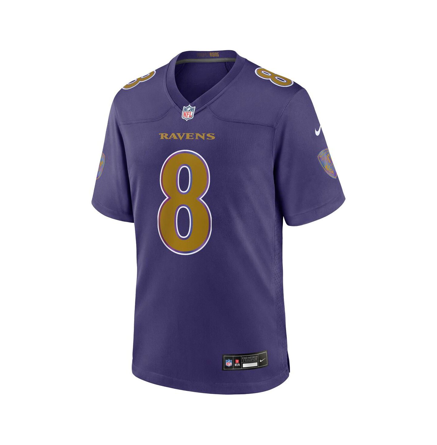 Мужской топ Nike Lamar Jackson Purple Baltimore Ravens Alternate Game Jersey — фото 2