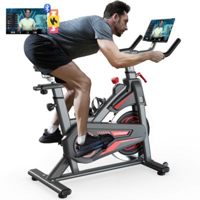 Magnetic Exercise Bike for Home, 350 lbs Capacity, Adjustable with App