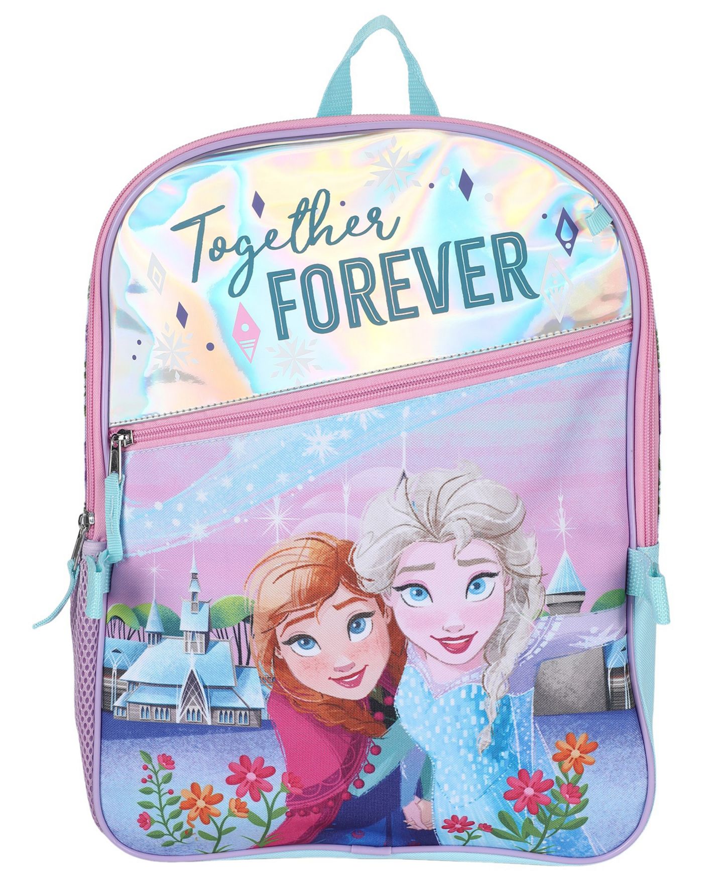 Сумки Frozen Backpack, Lunch Bag, Pencil Case, Key Chain and Carabiner, 5-Piece Set для девочек, цвет: Синий — фото 2