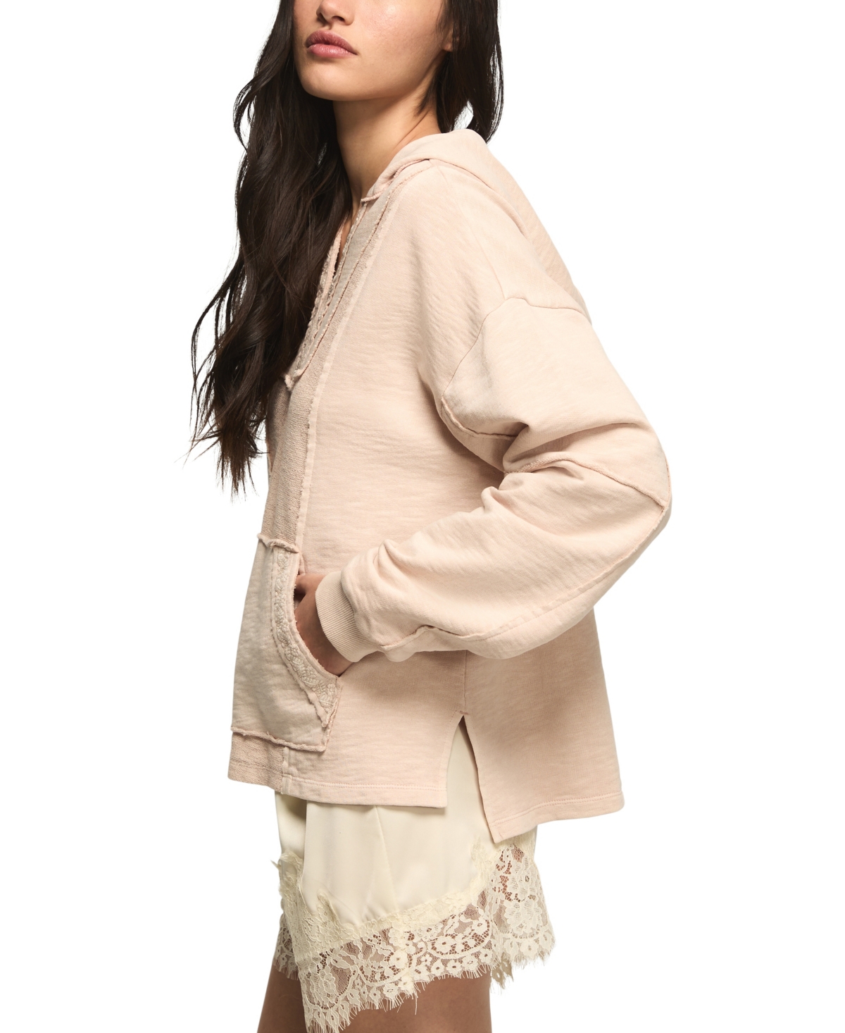 Lucky Brand Women's Long-Sleeve Embroidered Baja Hoodie