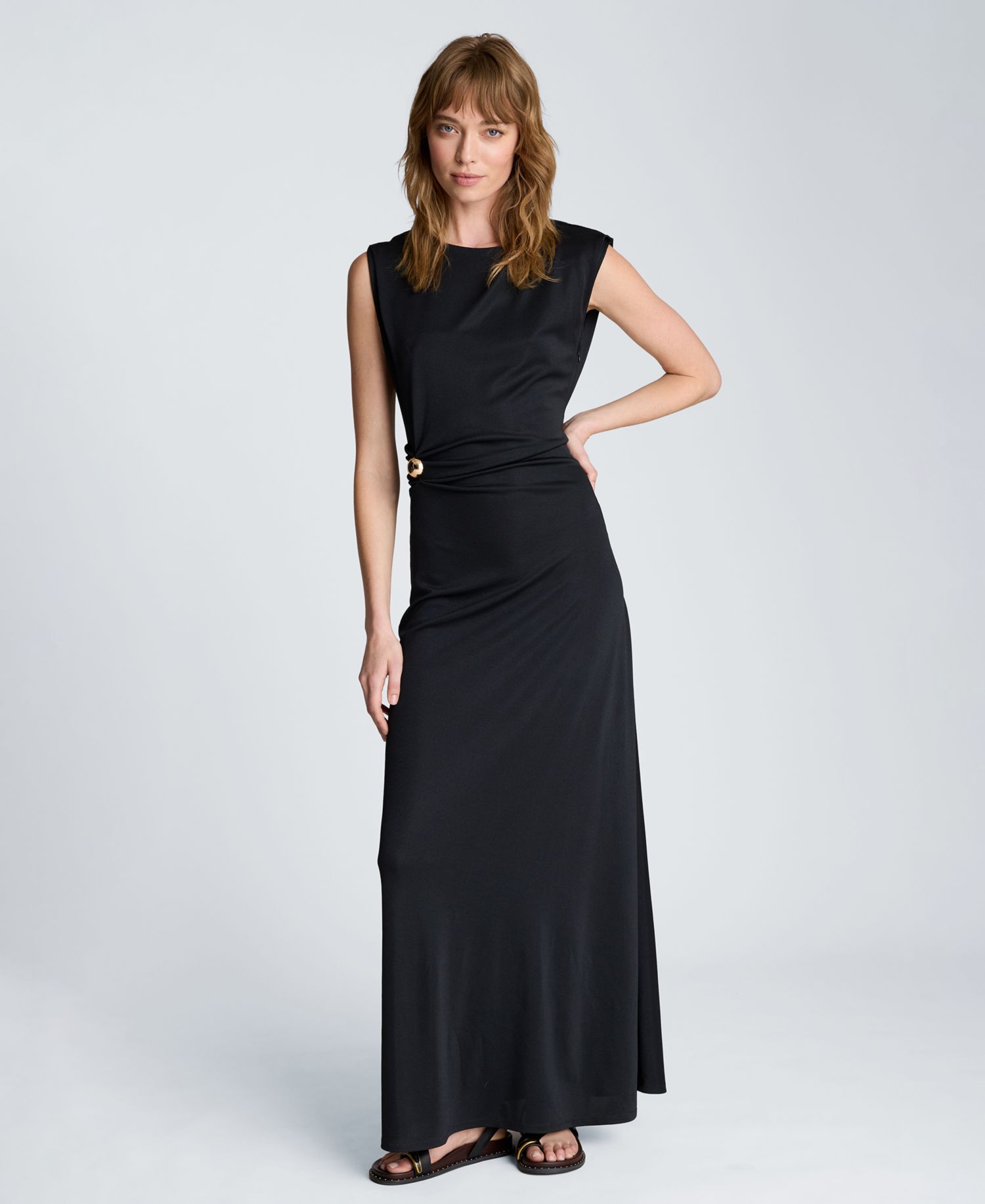 Women's Waist Drape Maxi Dress
