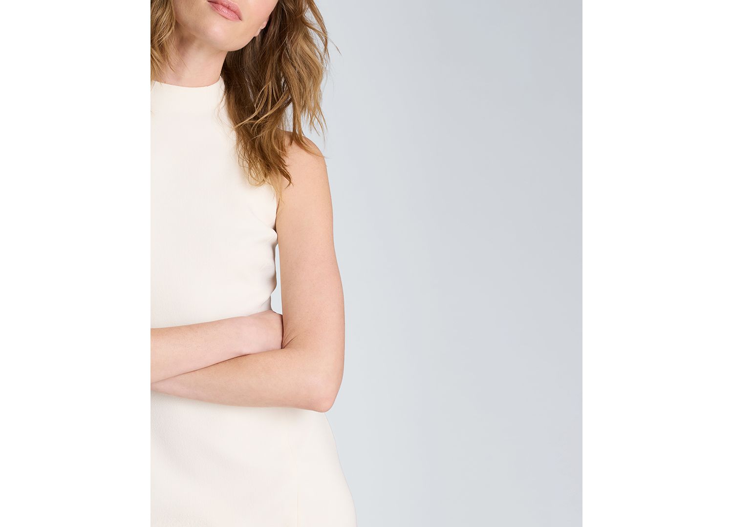 Women's Sleeveless Mock Neck Suit Mini Dress