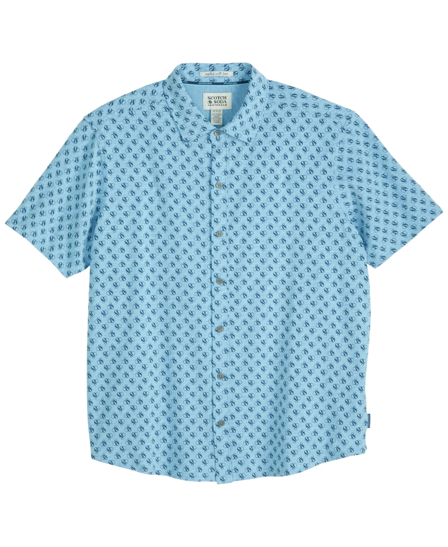 Men's Short-Sleeve Mirco Print Shirt