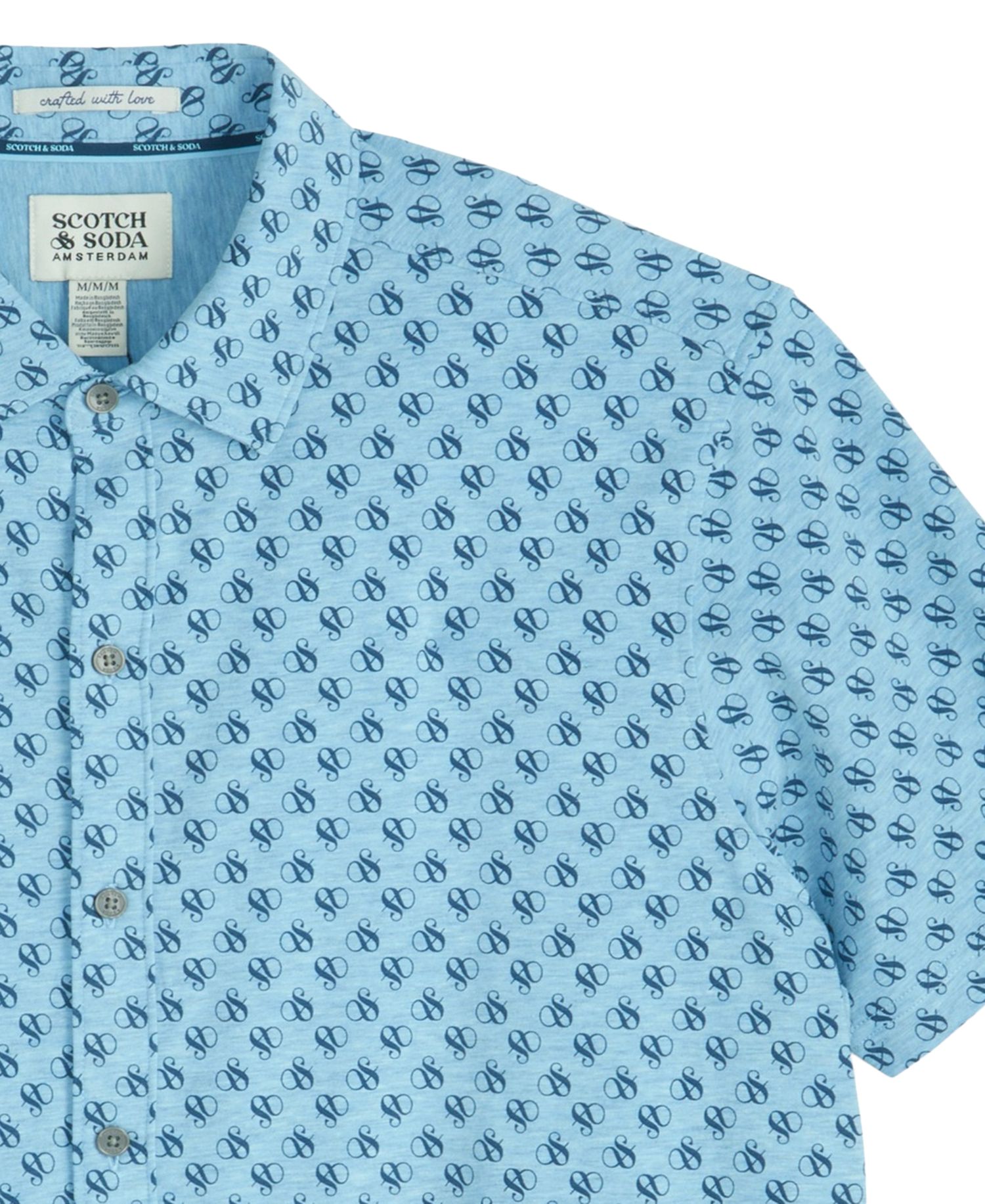 Men's Short-Sleeve Mirco Print Shirt