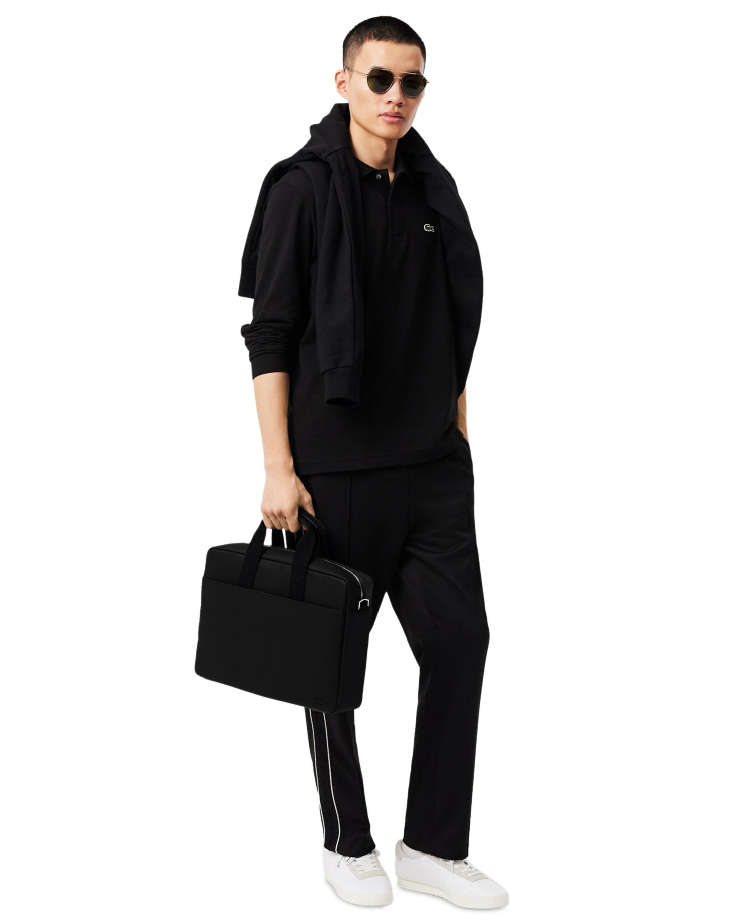 Men's Pique Effect Computer Bag