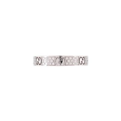 Pre-Owned Gucci Icon Band Ring - 18k white gold