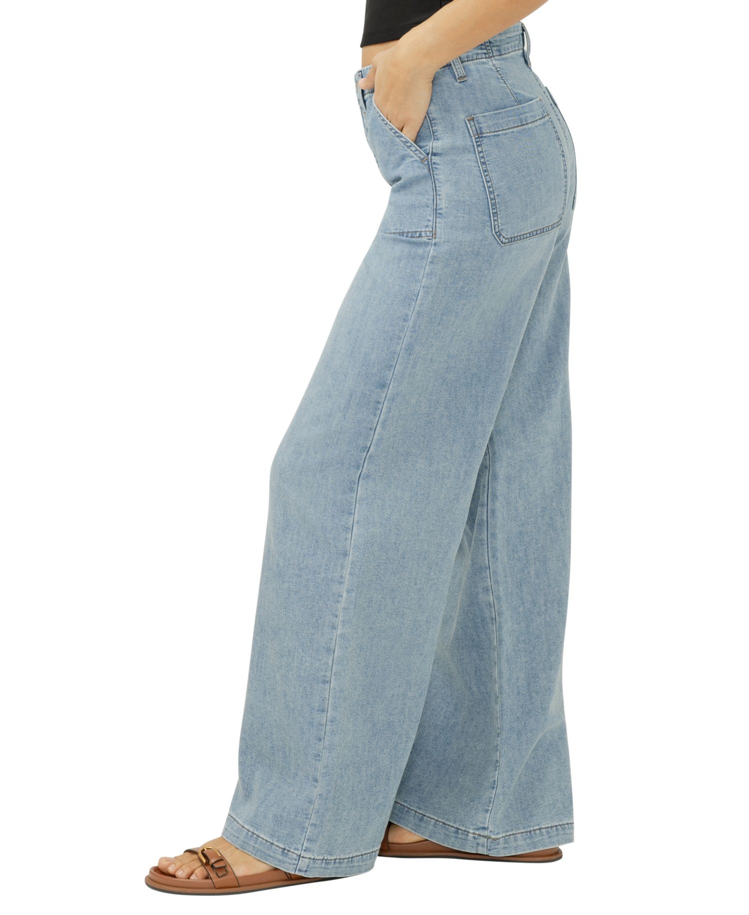 Women's Wide-Leg Knit Flex Jeans