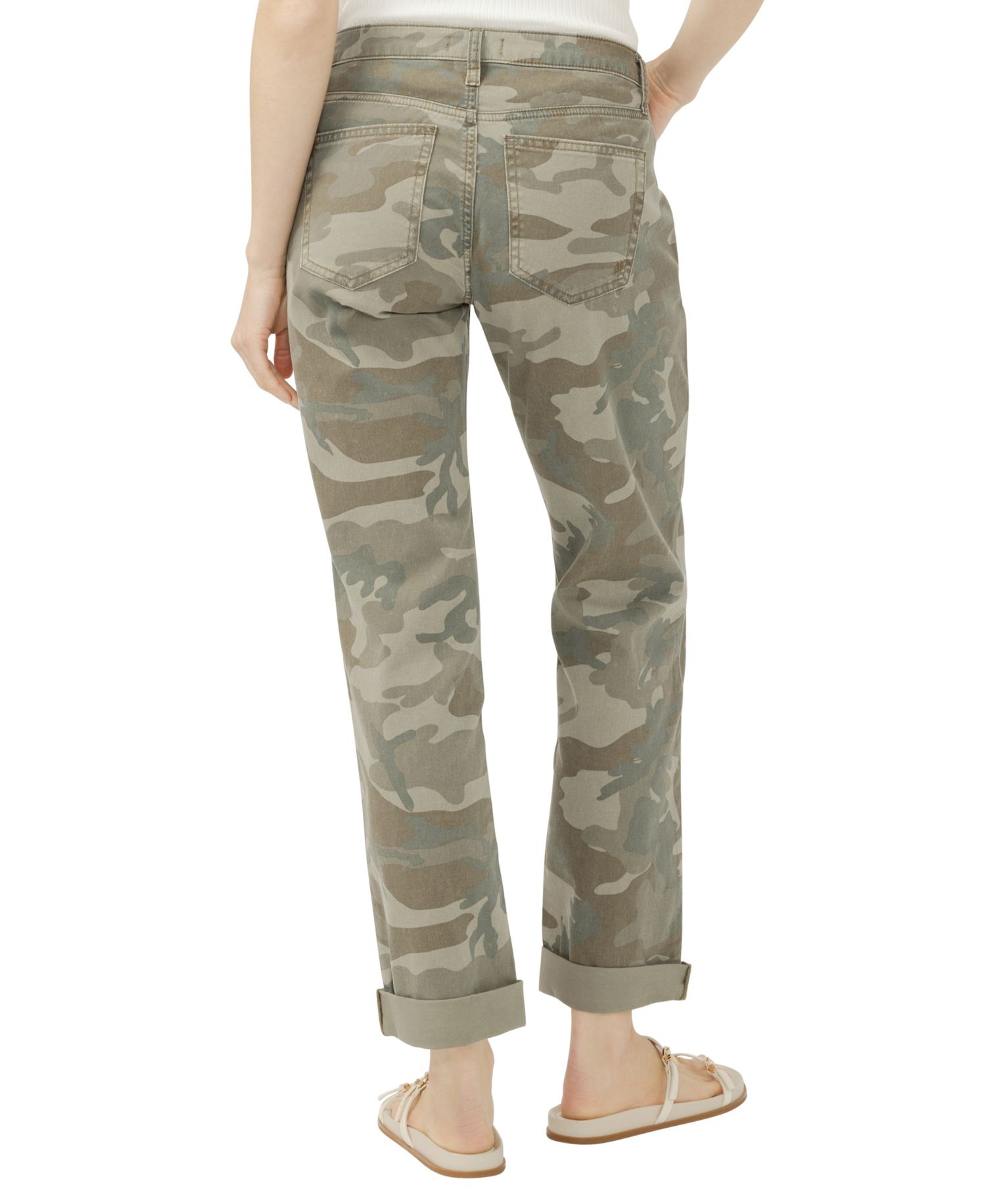 Women's Chelsea Mid-Rise Straight-Leg Camo Jeans