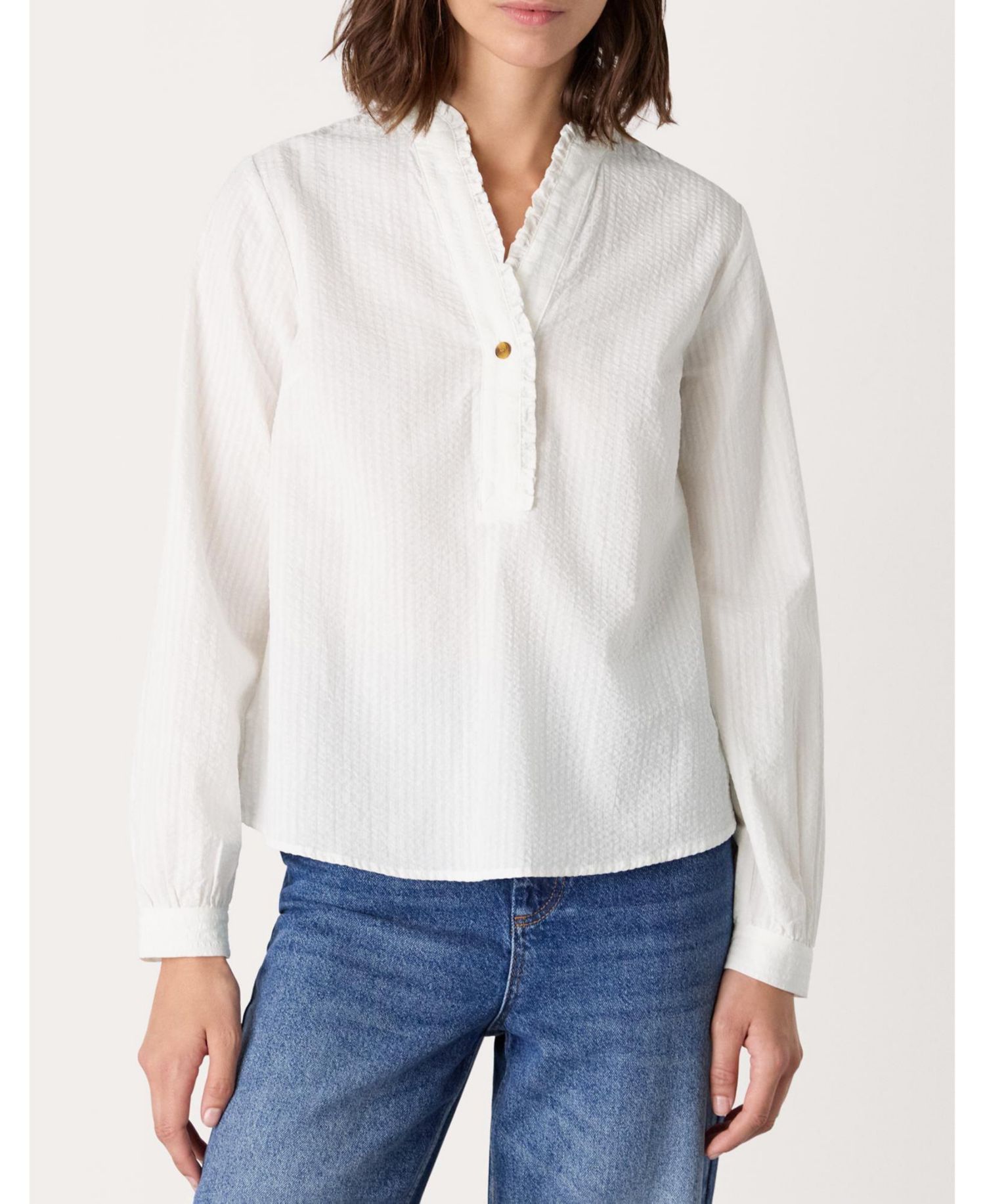 Women's Textured Frill Shirt