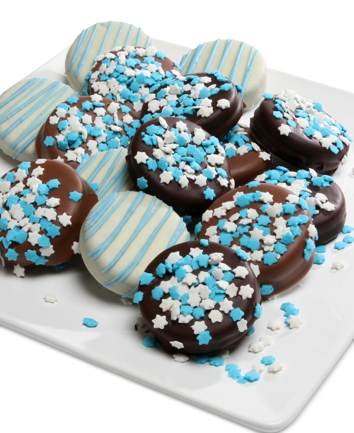 Chocolate Covered Company 12-pc. Hanukkah Belgian Chocolate-covered Oreo Cookies In Multi