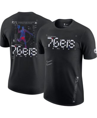 Men's Black Philadelphia 76ers Courtside Air Traffic Control Max90 T-Shirt