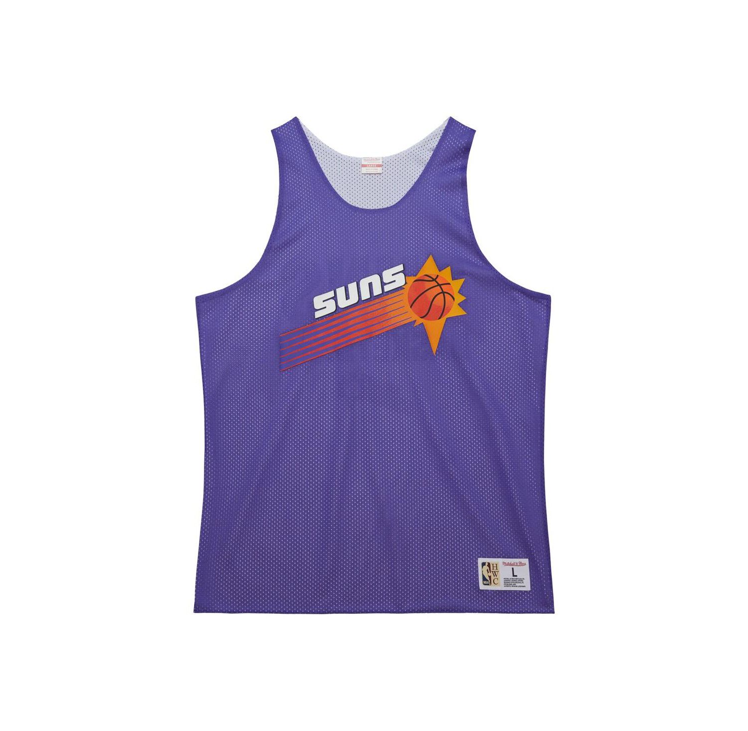 Men's Purple/White Phoenix Suns Hardwood Classics Reversible Mesh Practice Jersey