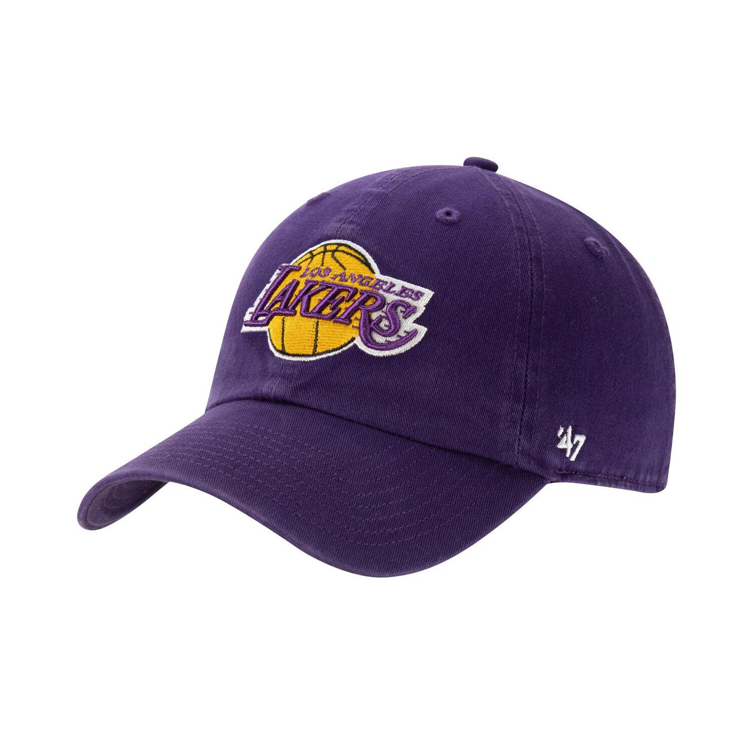 Men's Purple Los Angeles Lakers Core Logo Clean Up Adjustable Hat