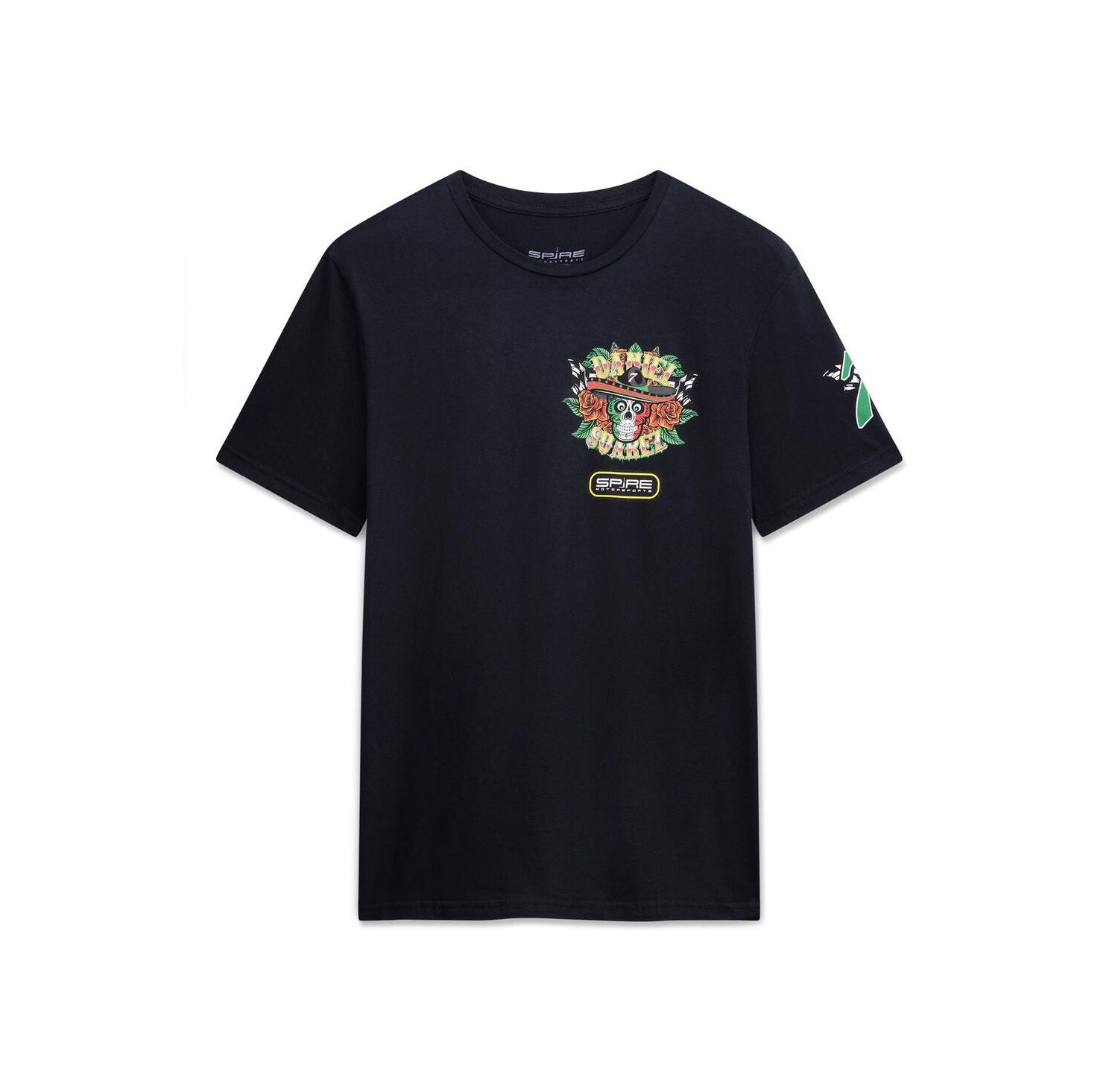 Men's Black Daniel Suarez 7 Spire Motorsports T-Shirt