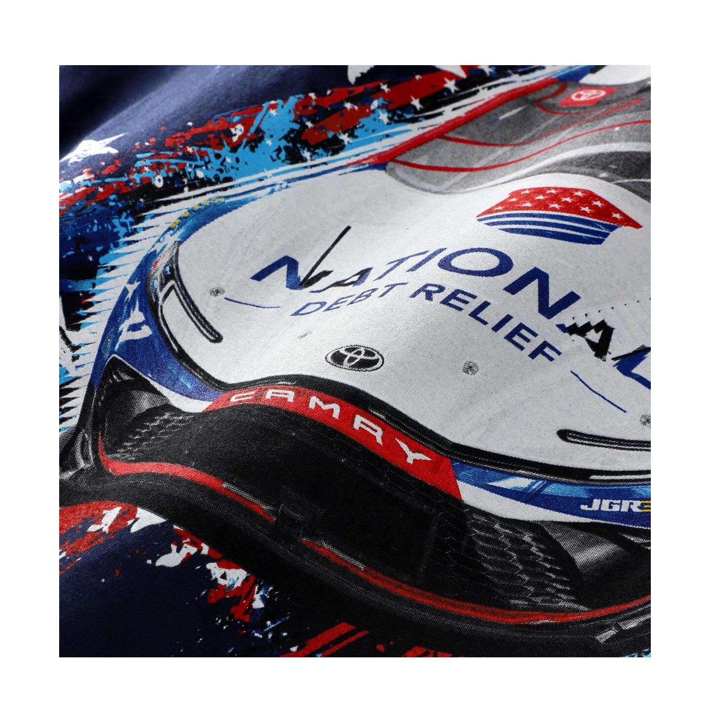 Мужская футболка Joe Gibbs Racing Team Collection Navy Denny Hamlin 11 Debt Relief — фото 4