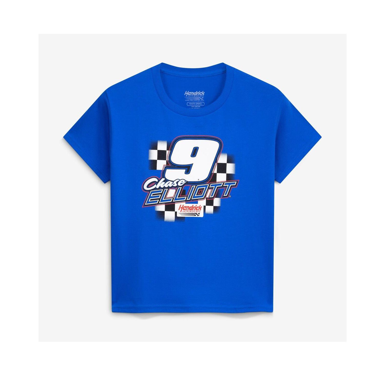 Big Boys and Girls Royal Chase Elliott 9 Multi-Sponsor T-Shirt