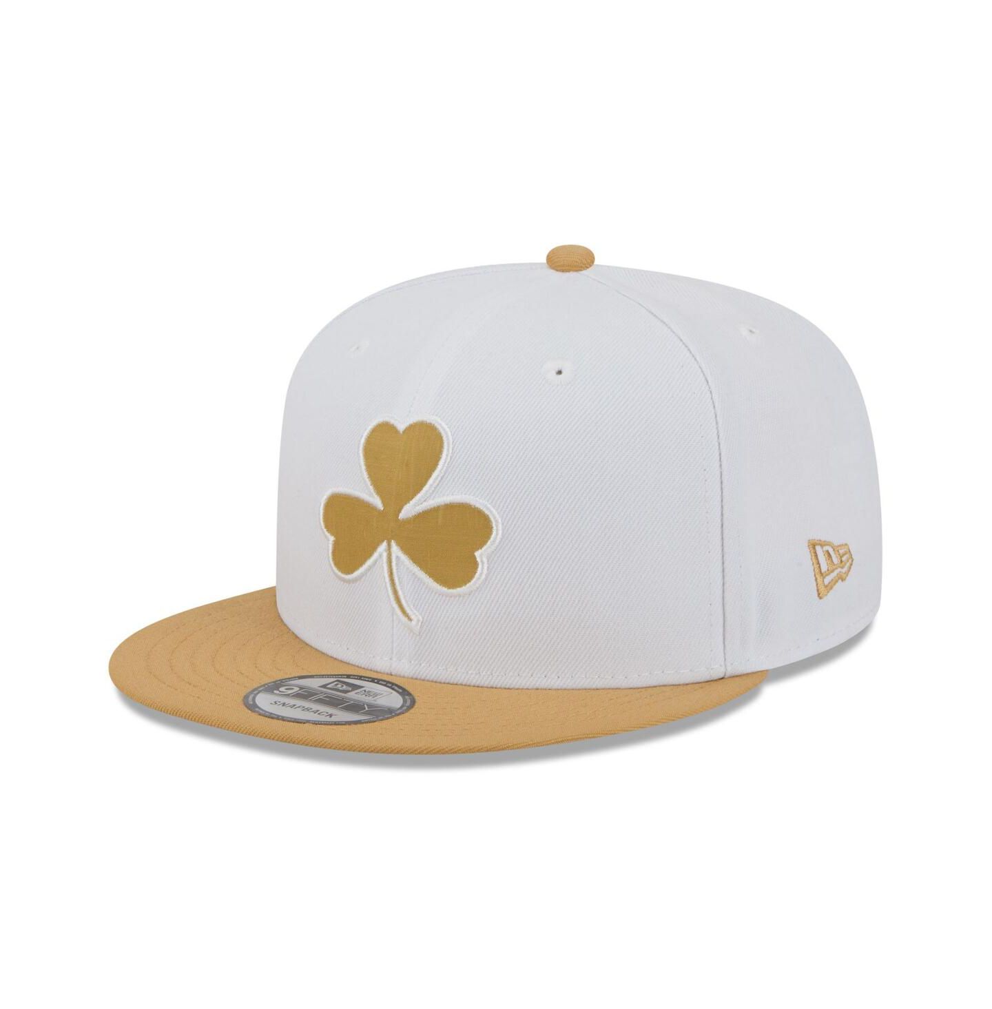 Мужская кепка New Era White/Gold Boston Celtics 2025/26 City Edition 9FIFTY Snapback Hat — фото 3