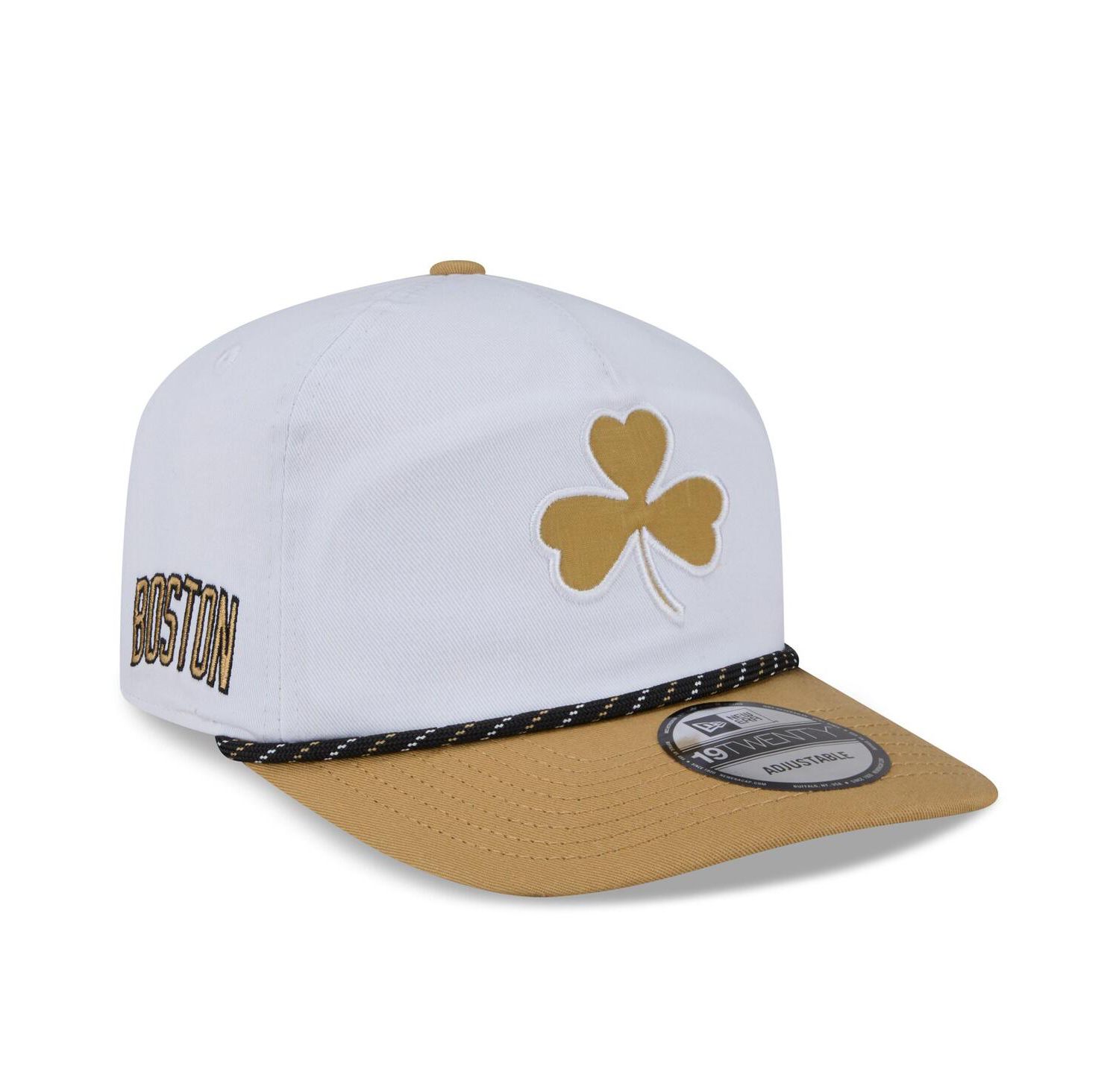 Men's White/Gold Boston Celtics 2025/26 City Edition 19TWENTY Adjustable Hat