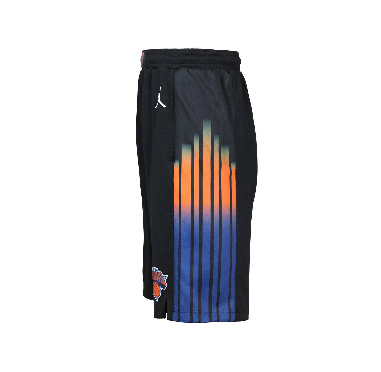Big Boys and Girls Black New York Knicks Authentic Statement Edition Swingman Shorts