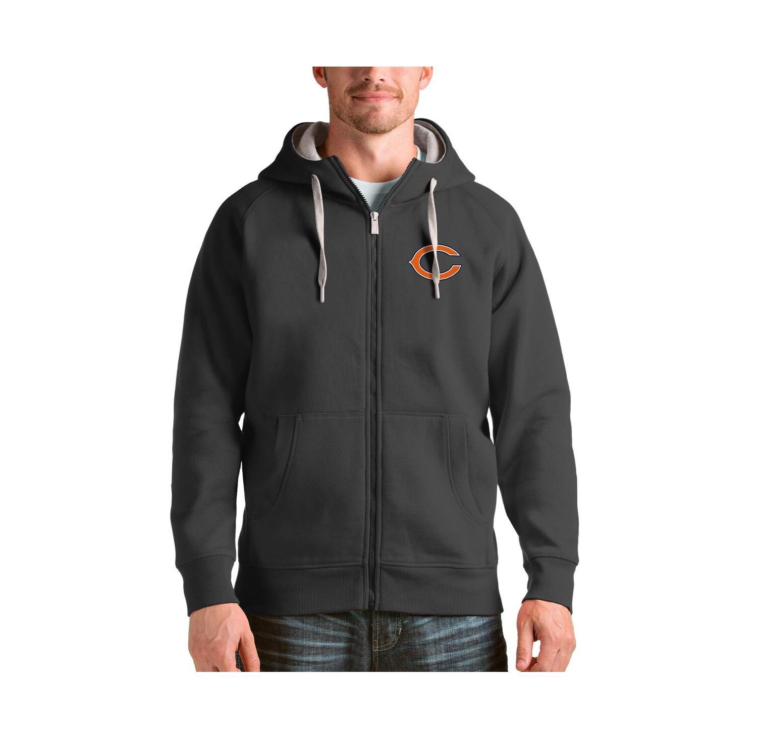 Men's Charcoal Chicago Bears Victory Full-Zip Hoodie