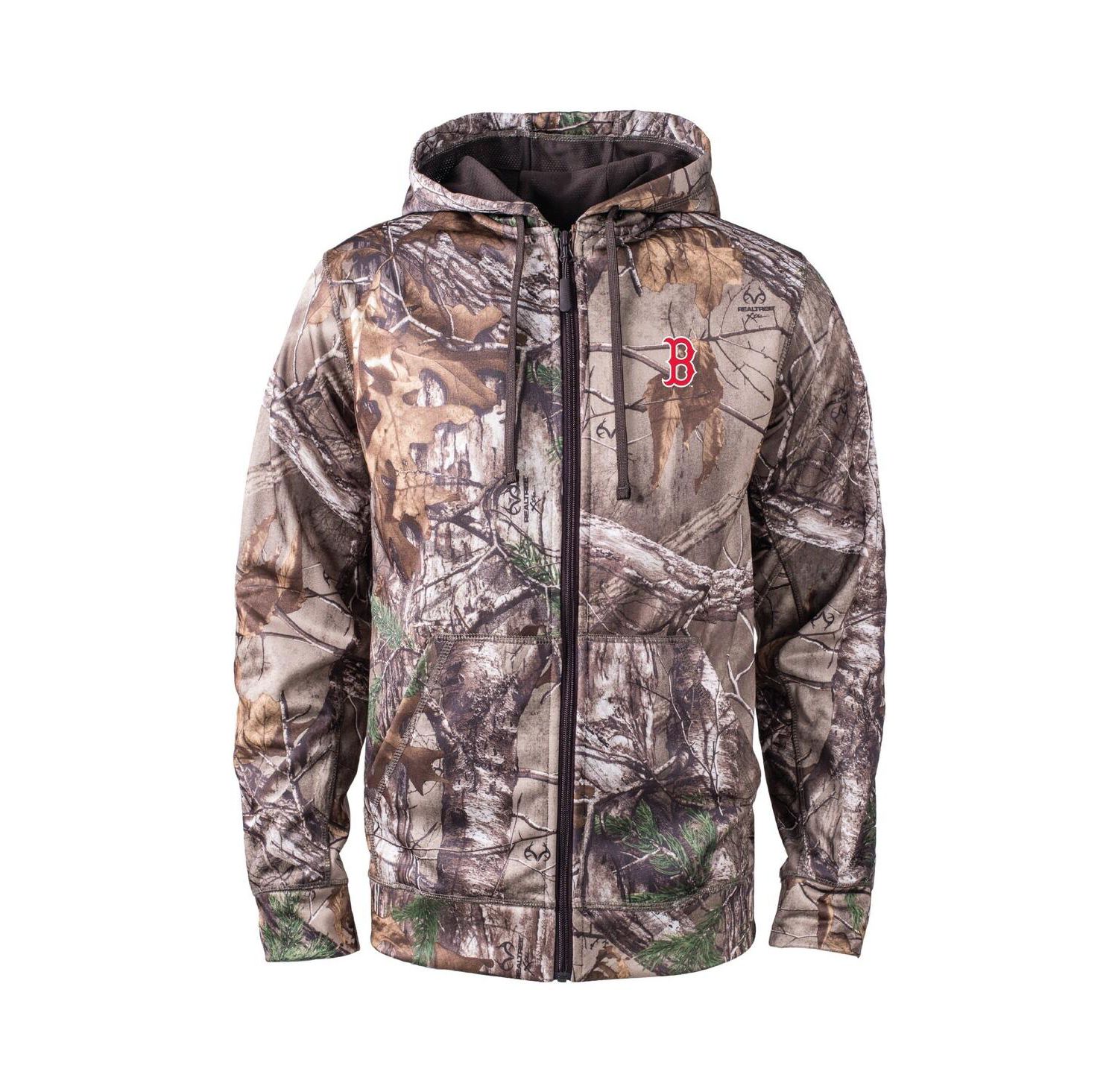 Men's Camo Boston Red Sox Trophy Realtree Full-Zip Hoodie