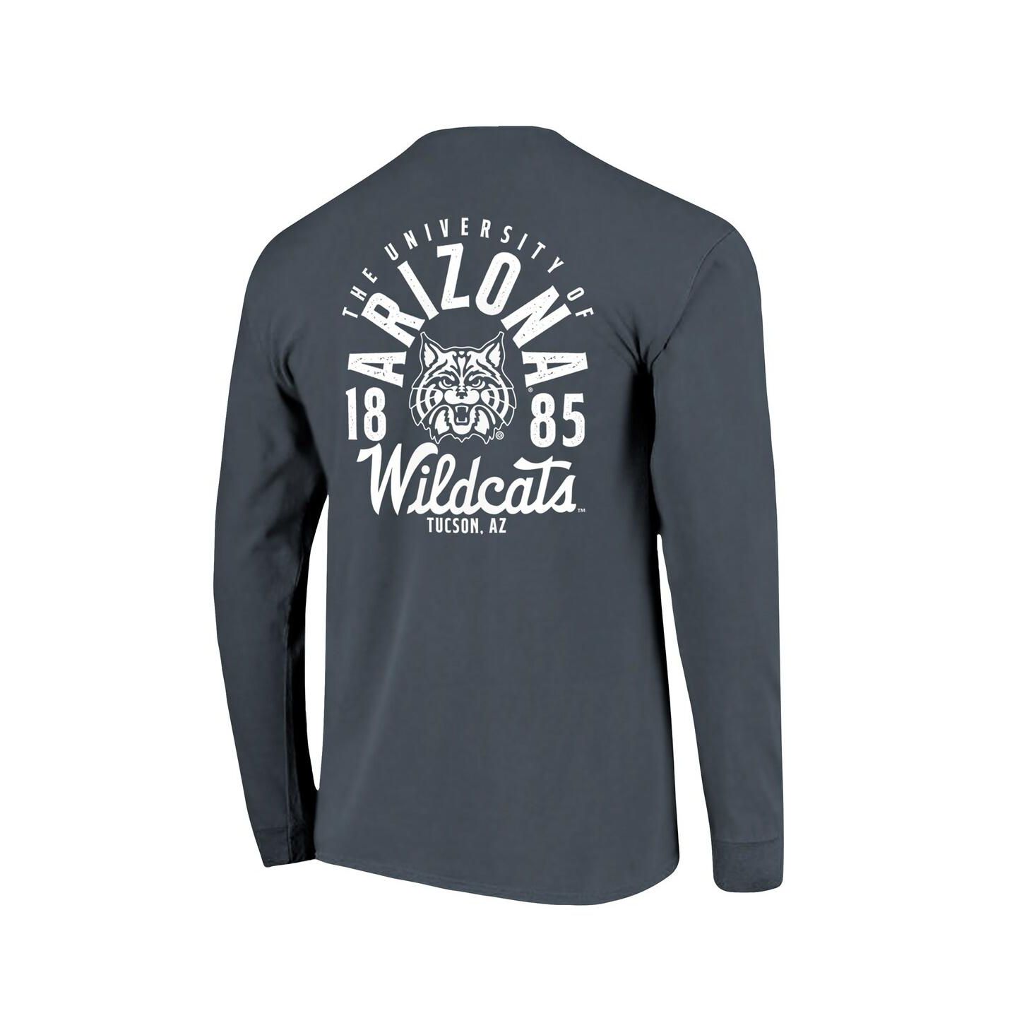 Мужская футболка Image One Navy Arizona Wildcats Comfort Colors Mascot Overlay Long Sleeve — фото 3