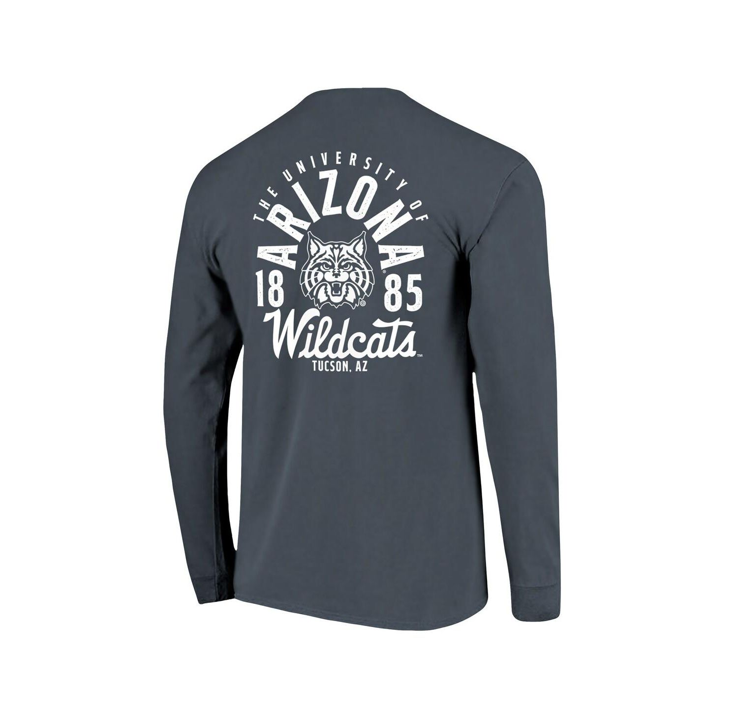 Men's Navy Arizona Wildcats Comfort Colors Mascot Overlay Long Sleeve T-Shirt