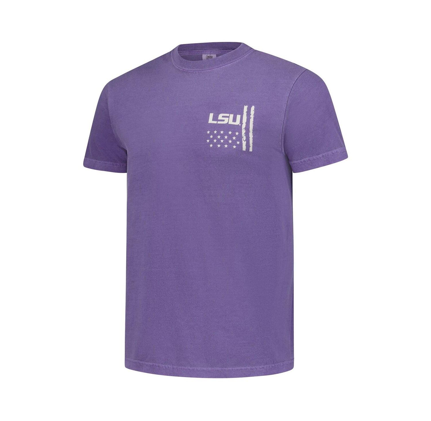 Men's Purple LSU Tigers Comfort Colors OHT Camo Overlay T-Shirt
