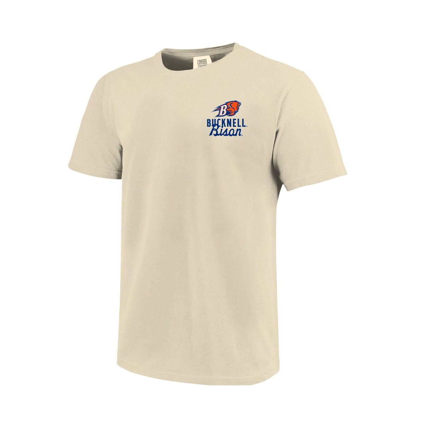 Мужская футболка Image One Cream Bucknell Bison Comfort Colors Mascot Overlay — фото 2