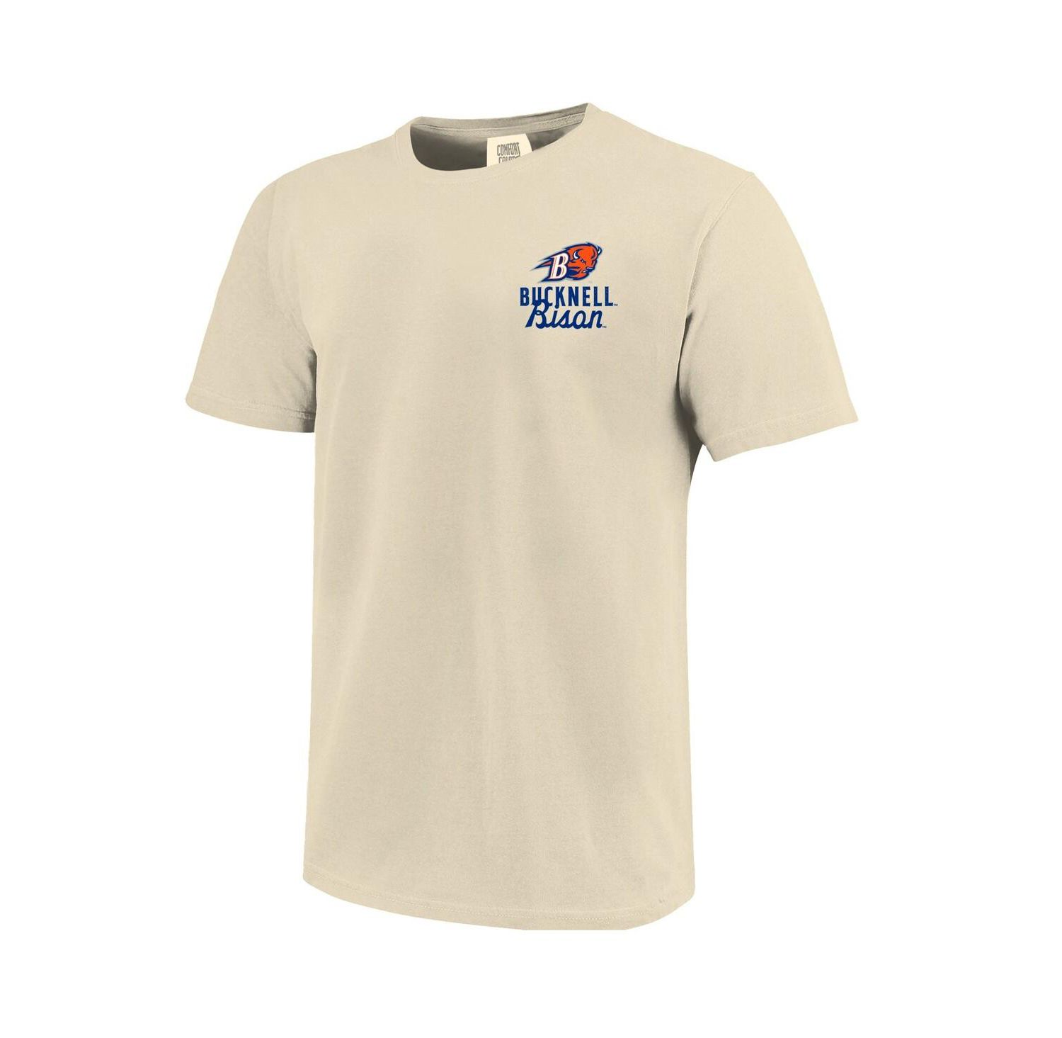 Men's Cream Bucknell Bison Comfort Colors Mascot Overlay T-Shirt
