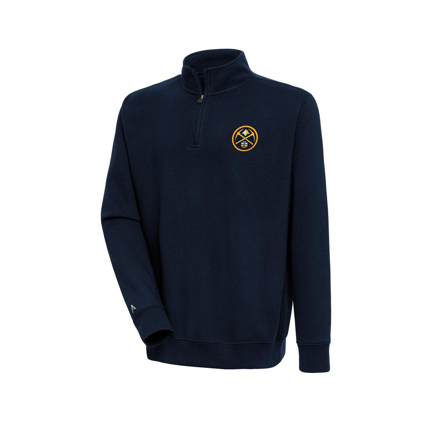 Men's Navy Denver Nuggets Victory Quarter-Zip Pullover
